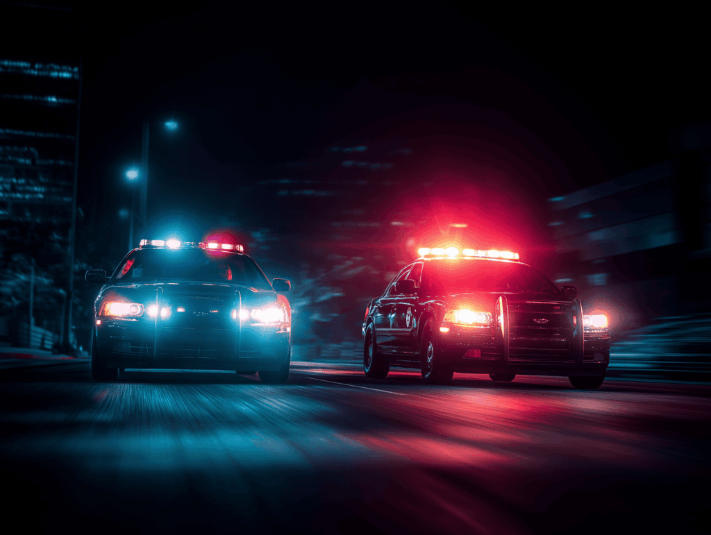 politiewagens op pad