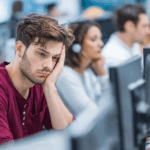 vermoeid personeel kantoor