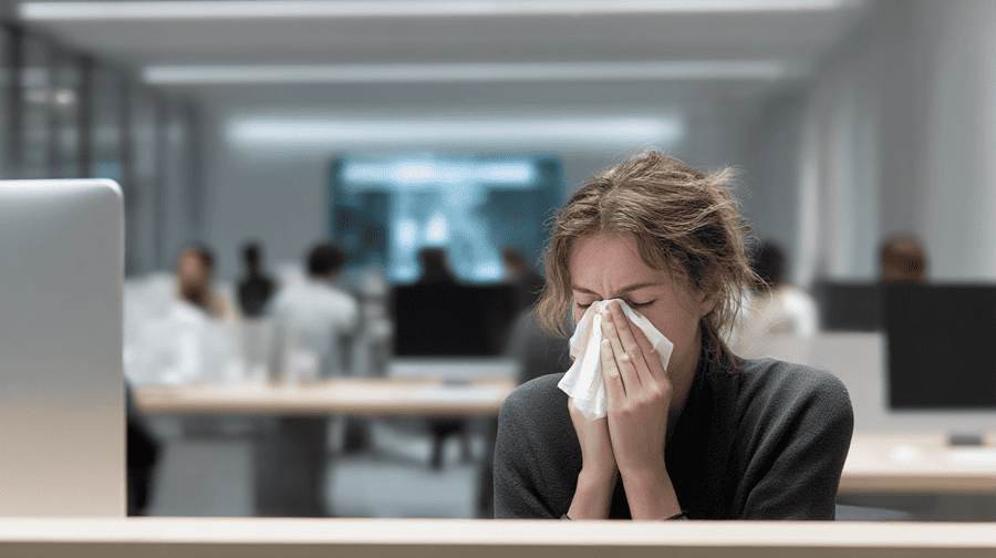 zieke werknemer personeel kantoor